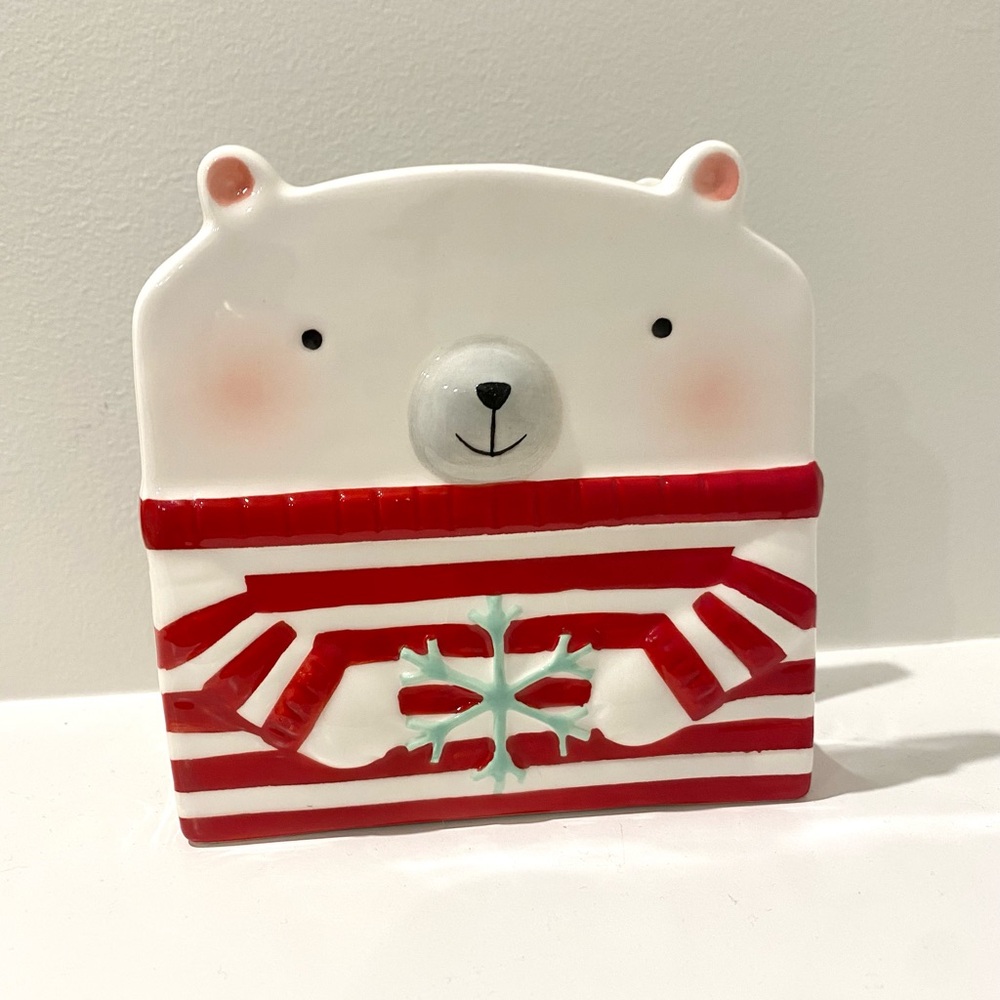 Polar Bear Ceramic Napkin Holder